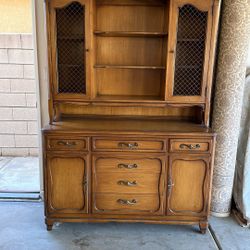 Real Wood Antique Hutch