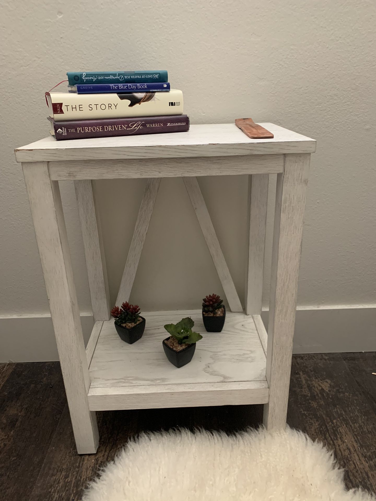 Rustic White End Table for Sale in Orange, CA OfferUp