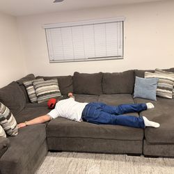 Brown Sectional Couch Sofa BEST OFFER