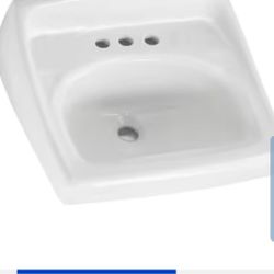 Wall Mount Bathroom Sink  17.5" x 19.5" 
