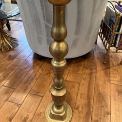 Tall Brass MCM Candle Holder