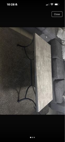 Coffee Table with Metal Base