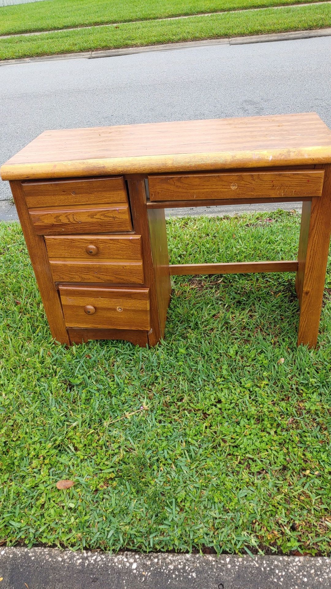 Free wooden desk in front of my home