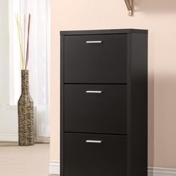 3 DRAWER SHOES CABINET BLACK NEW IN BOX ☎️1714586,2564