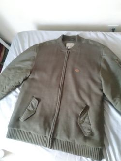 Parish Brand Military Olive Green Bomber Jacket Size 2XL - 3XL