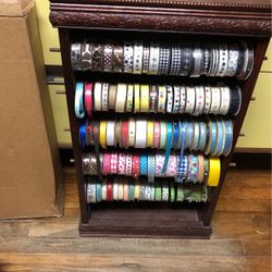 Ribbon And Wood Holder