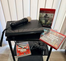 PlayStation 3 Super Slim Completo + PS Move + 4 Juegos – Buen Estado
