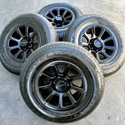 Brand New 18" Inch Vision Chevy Gmc Cadillac Nissan Ram 1500 Wheels Rims 6x139.7 6x5.5 Bridgestone Dueler 265/70R18 Tires Hablo Español $1,450