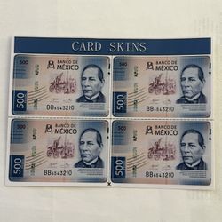 Mexico Pesos Debit Credit Card Skin Sticker