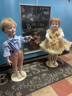 29 Inch Vintage Porcelain Dolls Marked Tom Sawyer By D Rubert