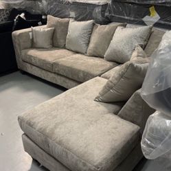 New Beige Sectional Sofa Couch