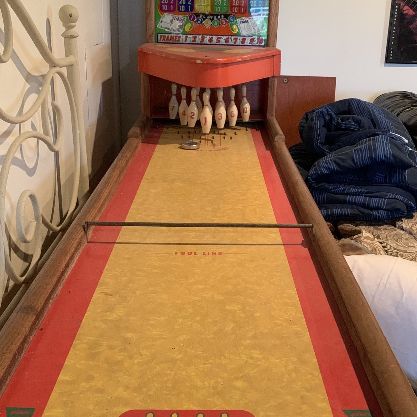 Vintage bowling machine