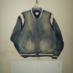 Rhude Lightning Bolt Denim Jacket