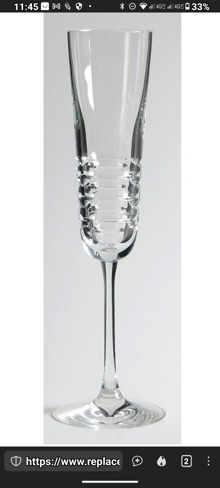 Baccarat Crystal Lola Champagne Flute 1x
