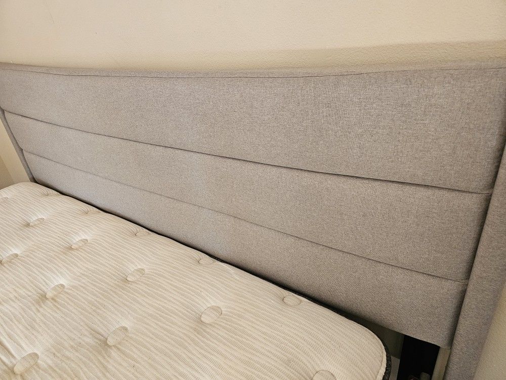 California King Bed With Frame and Top Mattress