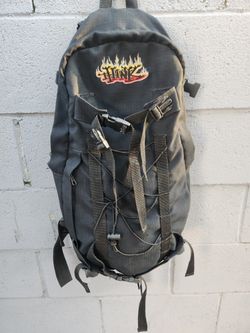 Vintage THiNK Backpack Skateboarding Black Skateboard Carrying Heavy 90s Y2k