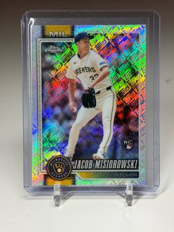 Jacob Misiorowski Topps Chrome RC logofractor Card