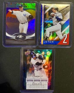 Derek Jeter 3 Refractors. Bundle For Discounts!