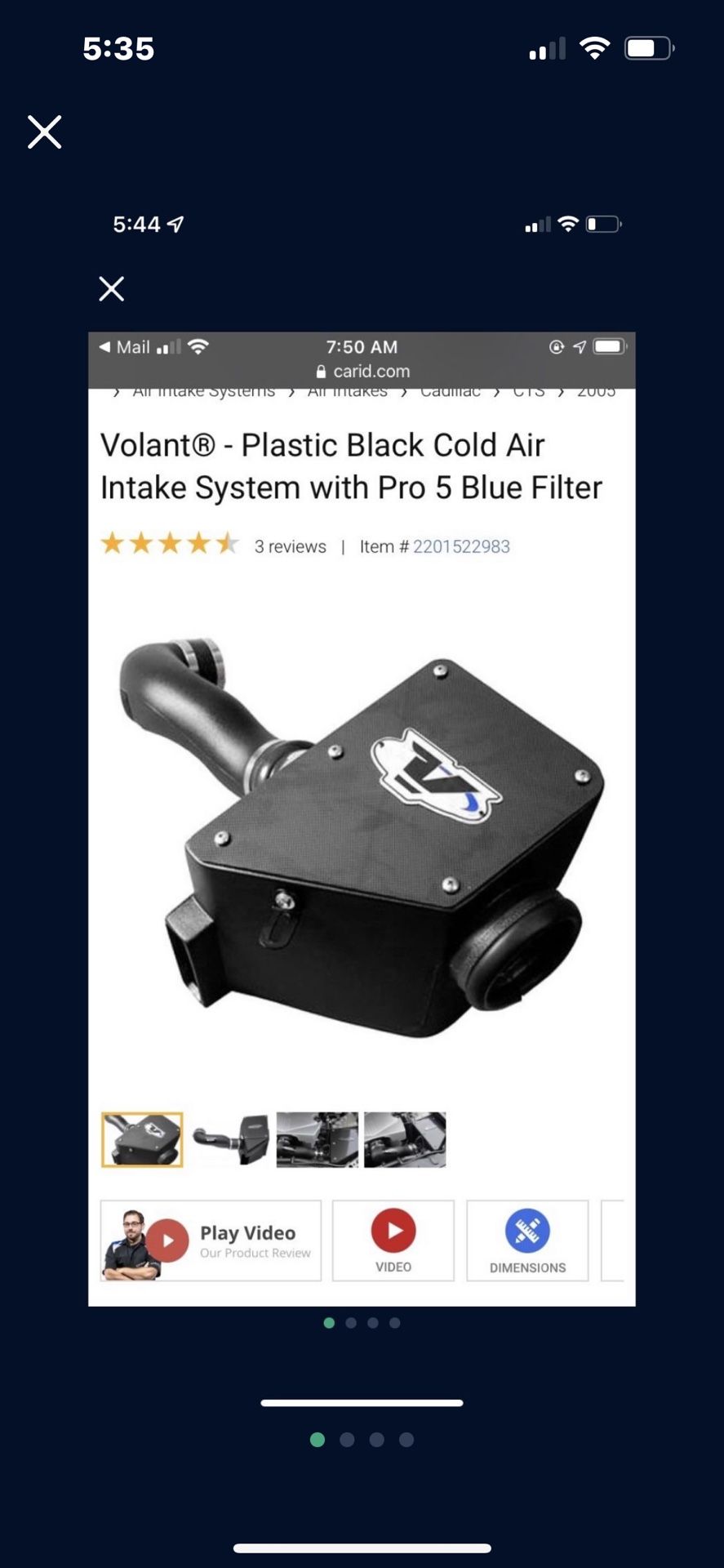 Volant Cold Air intake