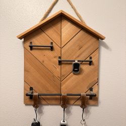 Large wooden key holder / wall organizer
