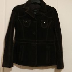 American Outfitters Women's Leather Jacket Size M Brown