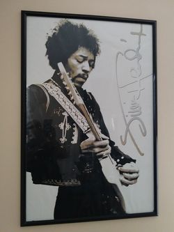 Jimi Hendrick Super Rare Signature Poster