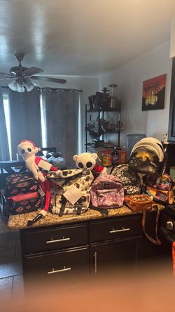 Collectible Nightmare before Christmas & Naruto mini backpacks + plushies