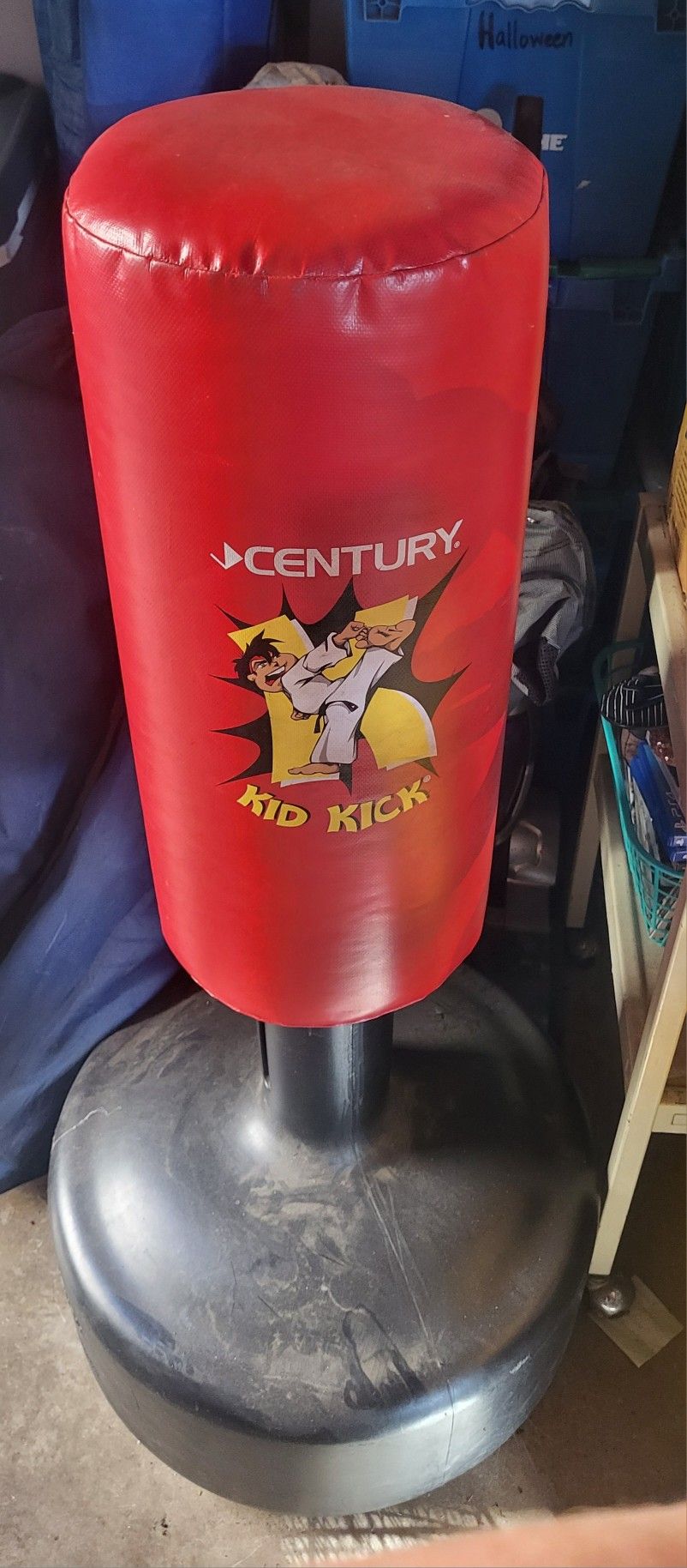 punching bag on post