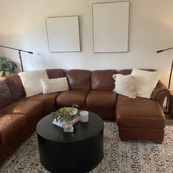 Cognac Leather Couch