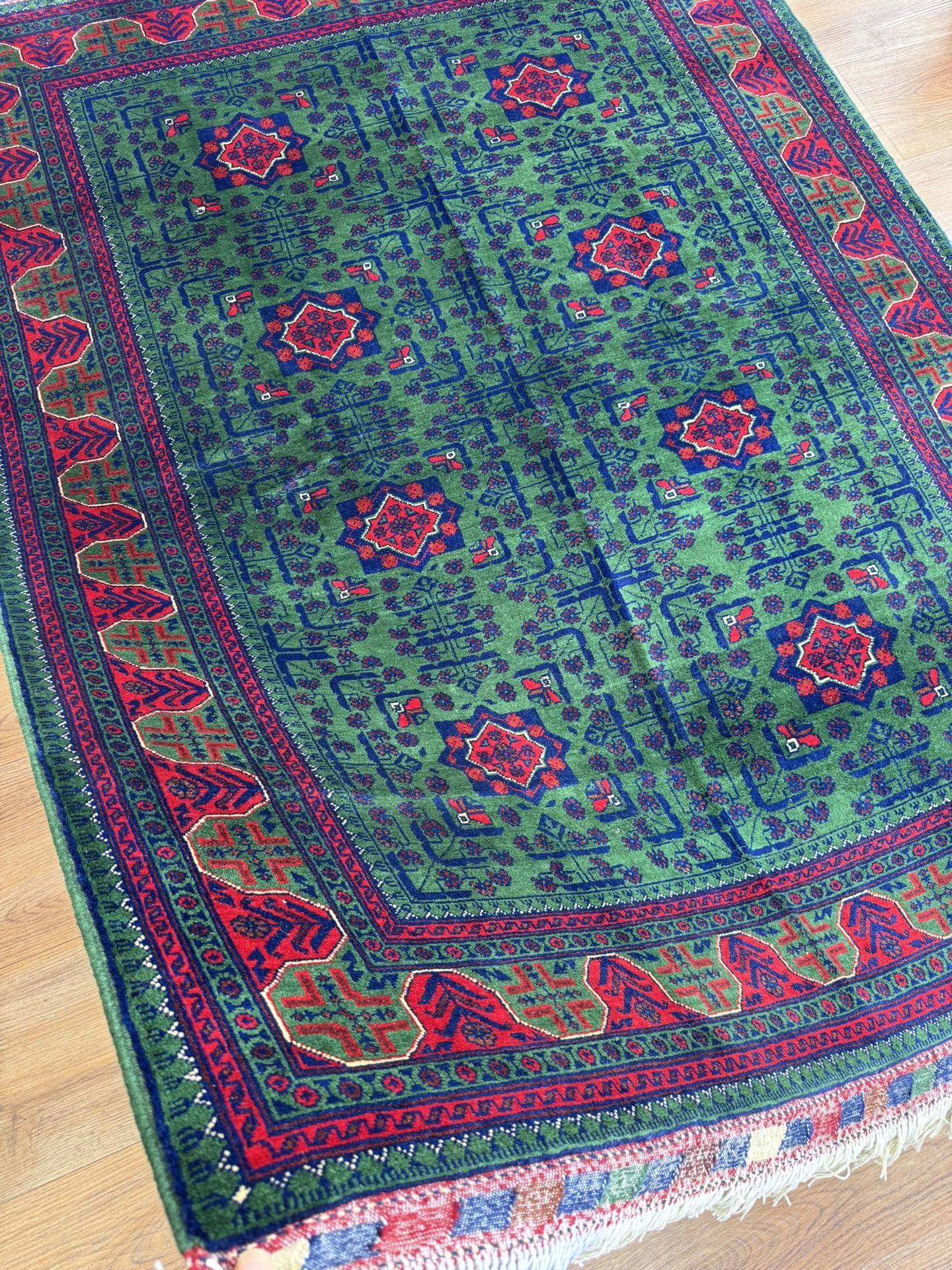 Handmade Afghan wool rug