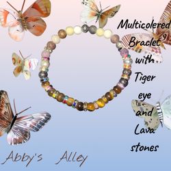 TigerEye  MIX Bracelet  For Teens Or Medium Wrist.