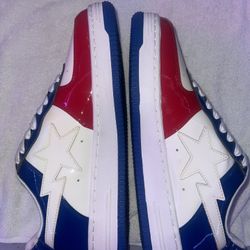 A Bathing Ape (bapesta Low) RED/WHITE/BLUE SIZE 11