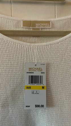 Michael Kors White Knit Top Size M