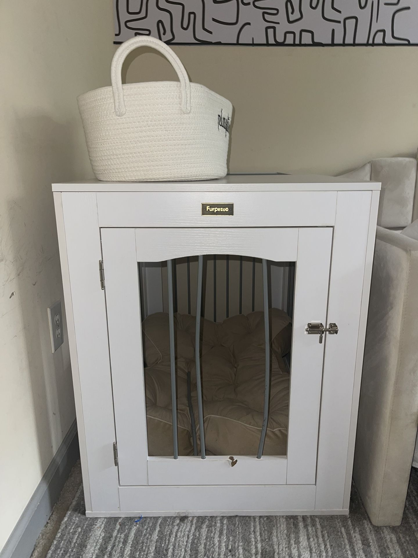 Large White Dog Crate