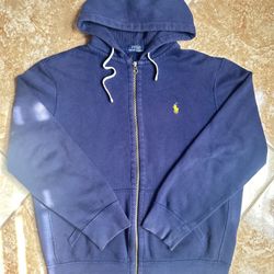 Navy Blue Polo Ralph Lauren Hoodie Size Large 