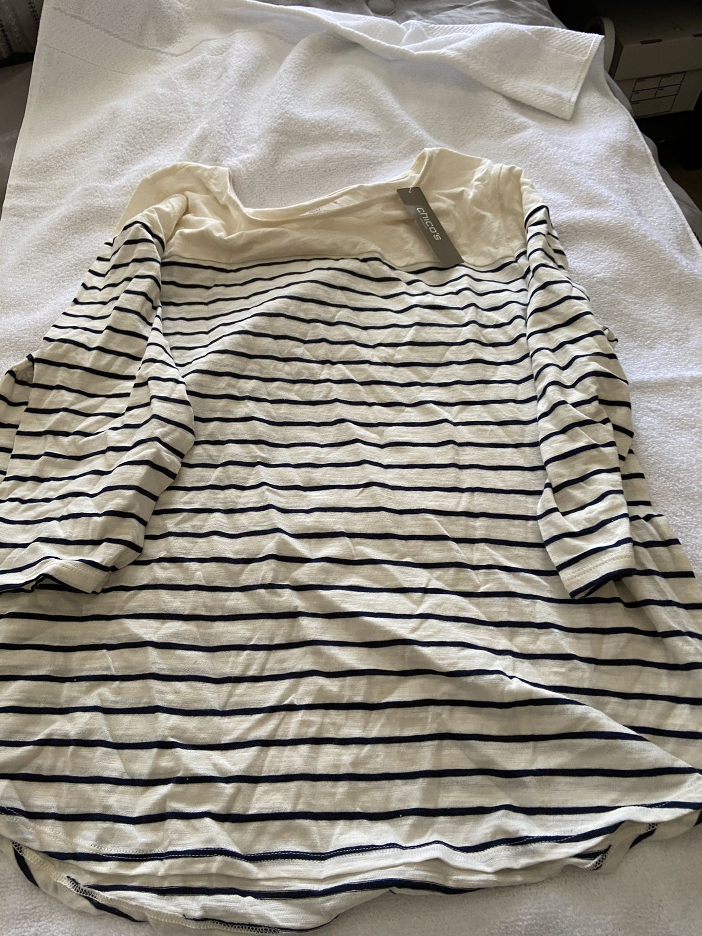 Striped blouse from CHICOS