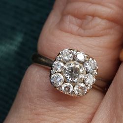 14k Whte Gold Diamond Ring