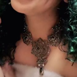 Beautiful Choker Cosmic Bronze Rhinestone Necklace 