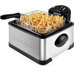 Chefman 4.5 Liter Deep Fryer w/Basket Strainer, XL Jumbo Size, Adjustable Temperature & Timer, Perfect for Fried Chicken, Shrimp, French Fries, Chips