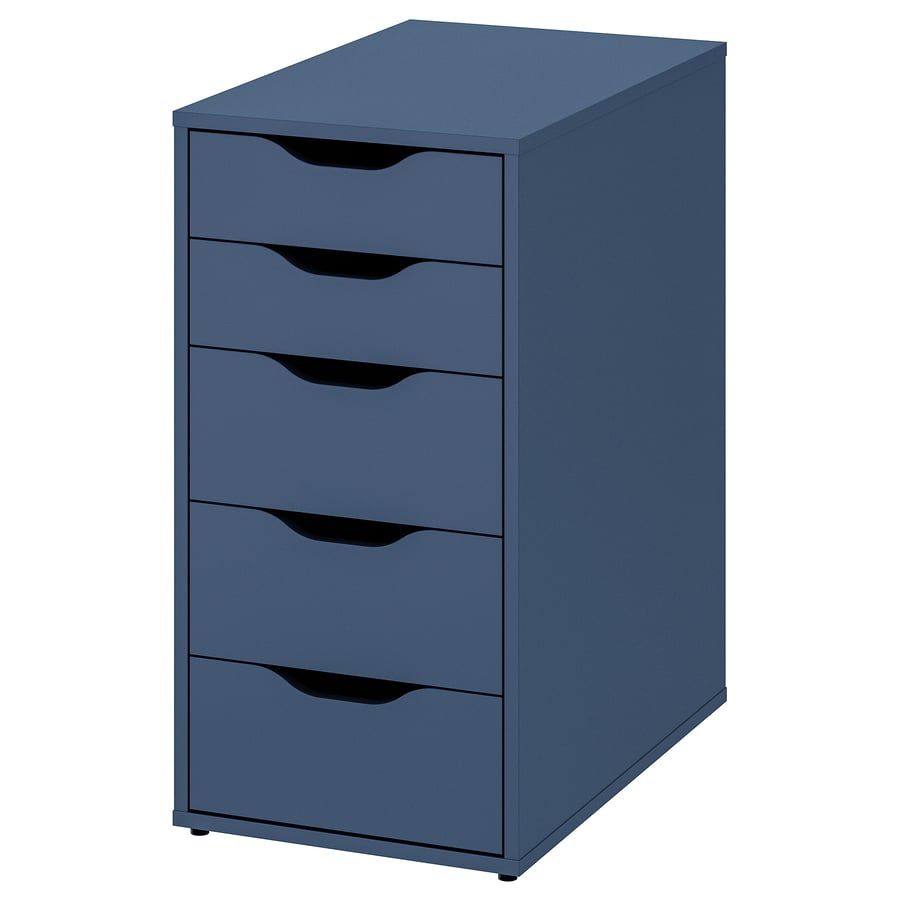 ALEX IKEA Drawer unit, black-blue (ONE UNIT)