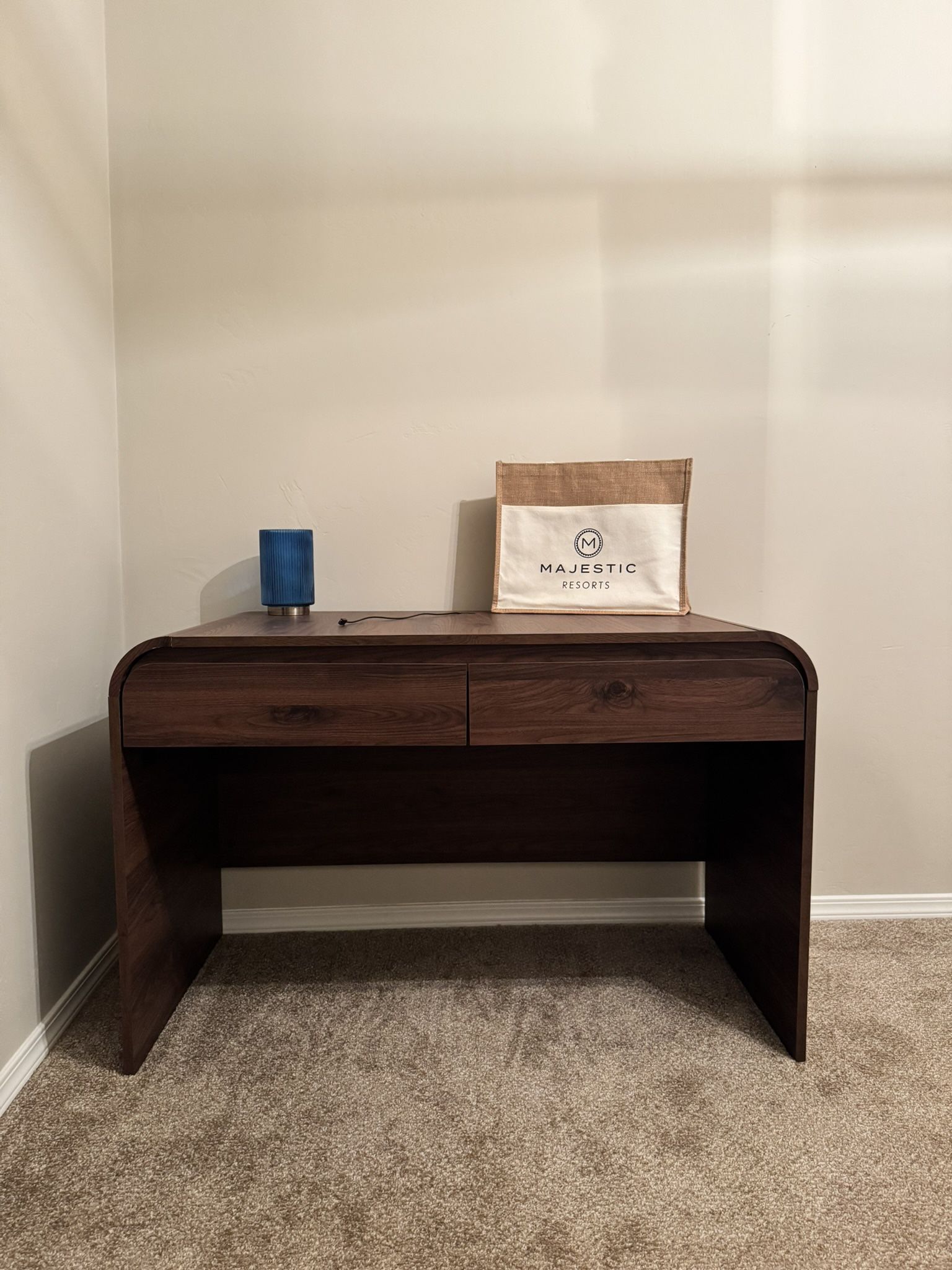 Dark Wood Computer Desk