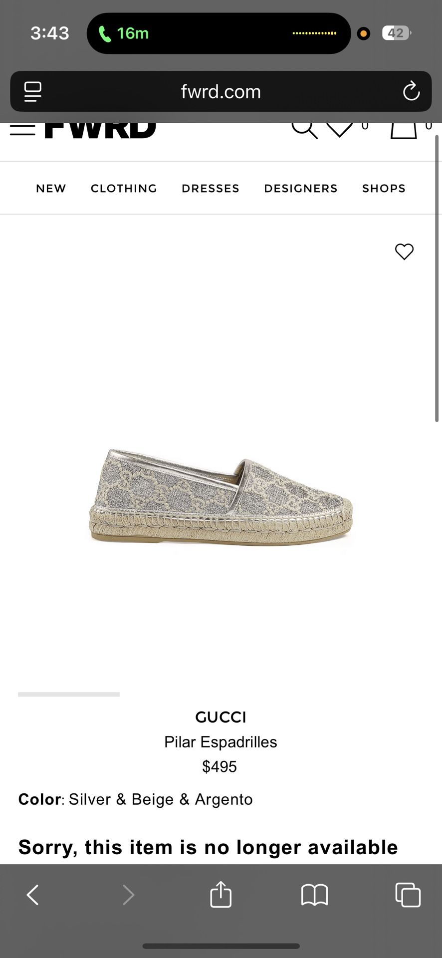 Gucci Gray and Cream Espadrilles Closed Toe Shoe