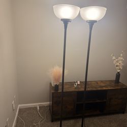 💡 Better Homes & Gardens 71” Ribbed Frosted Glass Floor Lamps (Set of 2)