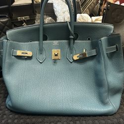 Authentic HERMES Birkin-Blue Jean 35cm