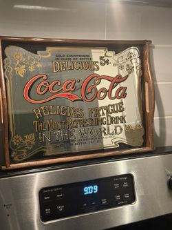 Vintage Coca-Cola Mirrored Serving Tray