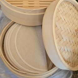 Juvale Bamboo Steamer