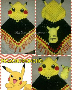 Crochet picachu poncho