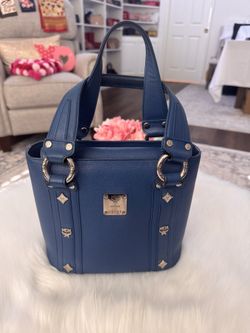 MCM Blue Tote Bag 