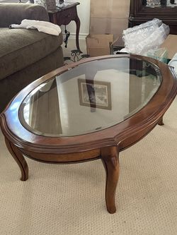 Furniture Vintage 3 Piece Ethan Allen Traditional French Country Provincial Coffee Table Set