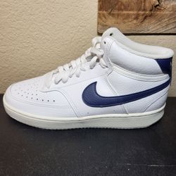 *NEW* Nike Court Vision Mid Next Nature Navy/White Size Men's 8 Women's 9.5